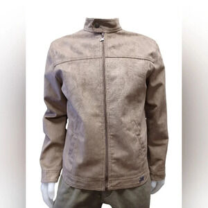 Armani Emporio Collezione Light Brown Suede Leather Bomber Size  XL